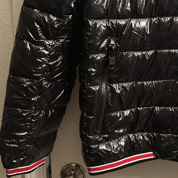New Men Size Large Calvin Klein Hooded Shiny Puffer Jacket with tags - Picture 5 of 10